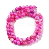 Natural Striped Agate/Banded Agate Beads Strands G-H037-A02-02-3