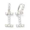 Brass Micro Pave Clear Cubic Zirconia Pendants ZIRC-J039-18P-I-1