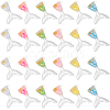 24Pcs 6 Colors Luminous Transparent Resin Pendants RESI-SP0001-01-1
