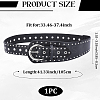Imitation Leather with Alloy Rivets Chain Belts AJEW-WH20006-449A-2