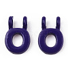 Rack Plating Spray Painted Alloy 2-Loop Link Pendants PALLOY-N176-01O-2