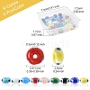 36Pcs 9 Colors Handmade Evil Eye Lampwork Beads LAMP-FS0001-23-4
