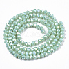 Electroplate Glass Beads Strands X-EGLA-A034-P6mm-B16-2