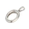 Brass Pendant Cabochon Settings KK-S521-11P-2