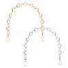 2Pcs 2 Colors Zinc Alloy Links Bag Straps FIND-WR0004-04-1