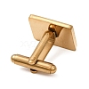 Rectangle 201 Stainless Steel Swank Cuff Links SA-CBAE2BD-01G-B-2