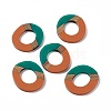Opaque Resin & Walnut Wood Pendants RESI-M027-01A-4