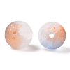 Frosted Baking Paint Crackle Glass Beads with Glitter Powder DGLA-T004-8mm-01B-2