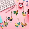 Rooster DIY Diamond Painting Pendant Decoration Kits PW-WG73715-01-3