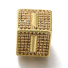 Brass Cubic Zirconia Beads KK-Q818-01I-G-1