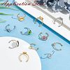 Tarnish Resistant 201 Stainless Steel Cuff Pad Ring Settings STAS-S080-042C-P-4