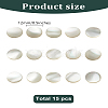 15Pcs Round Shell Shank Buttons BUTT-LP0001-03-2