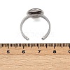 304 Stainless Steel Cuff Ring Components STAS-D372-07P-03-3