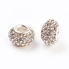 Grade A Rhinestone European Beads CPDL-H001-12x9mm-7-2