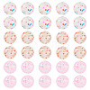 30Pcs 3 Colors Transparent Silicone Focal Beads SIL-TA0002-83-3