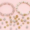 100Pcs 4 Styles Alloy with Rhienstone Beads RB-AR0003-15-6