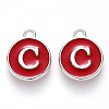 Platinum Plated Alloy Enamel Charms LS-ENAM-S118-03C-P-1
