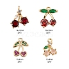 8Pcs Brass Micro Pave Clear Cubic Zirconia Charms KK-LS0001-38-3