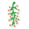 Glass Seed Beaded Flower Vine Pendants PALLOY-CJ00127-1