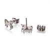 Tarnish Resistant 304 Stainless Steel Stud Earrings X-EJEW-N045-06P-2