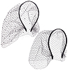 2Pcs 2 Colors Mesh Veil Cloth Hair Bands FIND-OC0003-95A-1