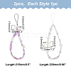WR0001 2Pcs 2 Style Bowknot Pearl Beaded Mobile Phone Straps AJEW-WR0001-55-2