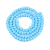 Opaque Solid Color Imitation Jade Glass Beads Strands EGLA-A044-P3mm-D08-3