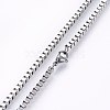 Non-Tarnish 304 Stainless Steel Box Chain Necklaces NJEW-F226-05P-05-2
