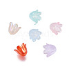6-Petal Imitation Jelly Acrylic Bead Caps JACR-T002-02A-1