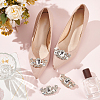 4Pcs 2 Colors Manganese Steel Rhinestone Shoe Decoration AJEW-FG0004-19-5