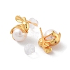 Natural Pearl Stud Earrings for Women EJEW-E303-15G-2