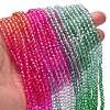 Transparent Painted Glass Beads Strands DGLA-A034-T4mm-A03-2