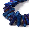 Natural Quartz Crystal Points Beads Strands G-K181-B14-3
