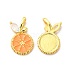 Rack Plating Brass Micro Pave  Cubic Zirconia Pendants KK-B068-31G-1