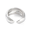 Brass Open Cuff Rings for Women RJEW-D016-08P-3