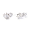 Rack Plating Brass Cubic Zirconia Charms ZIRC-C026-13P-2