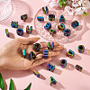 50Pcs 5 Styles UV Plating Opaque Acrylic Beads PACR-TA0001-31E-7