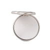 Non-Tarnish 304 Stainless Steel Open Cuff Ring Findings STAS-E124-05P-P-2