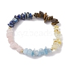 Taurus Guardian Gemstone Stretch Bracelets BJEW-JB11108-04-1