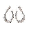 304 Stainless Steel Teardrop Stud Earrings EJEW-B108-13P-4