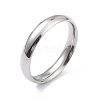 Ion Plating(IP) 304 Stainless Steel Simple Plain Band Finger Ring for Women RJEW-B036-04-3