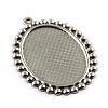 Tarnish Resistant Pendant Cabochon Settings STAS-Q194-16-2
