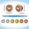 180Pcs 3 Colors Tibetan Style Alloy Beads FIND-PA0001-53-2