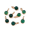 Natural Dyed & Heated Green Onyx Agate Charms G-N326-141B-2