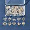 40Pcs 10 Styles Rack Plating Brass Hollow Out Connector Charms KKC-FS0001-03-8