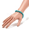 Synthetic Turquoise Chips Beaded Stretch Bracelet BJEW-JB08051-3