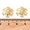 Real 18K Gold Plated 304 Stainless Steel Beads Cap STAS-Q307-01G-2