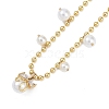 Rack Plating Brass Micro Pave Clear Cubic Zirconia Bowknot Pendant Ball Chain Necklaces NJEW-P317-04G-1