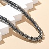 Column Synthetic Non-Magnetic Hematite Beaded Necklaces NJEW-R020-08-1