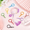 36Pcs 9 Colors Spray Painted Iron Keychain Swivel Clasps FIND-AR0004-01-5